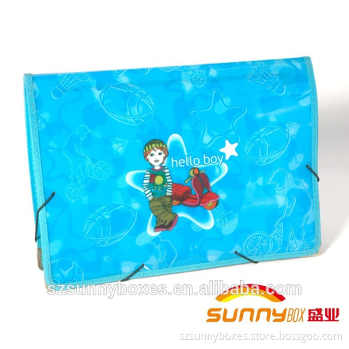 Eco-Friendly Plastic Printing Document File Letter Holder With Elastic Strap